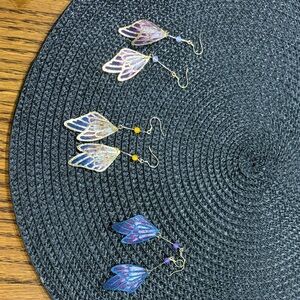 Colorful Wing Earrings Set